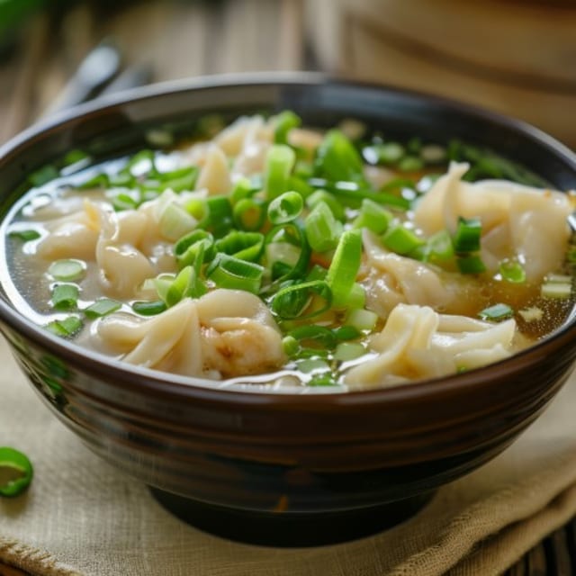 Hong Kong Wonton Noodle Soup.