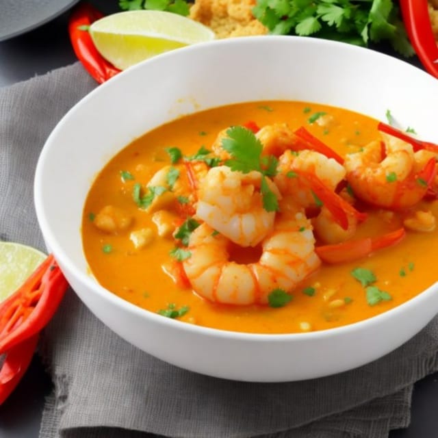 Spicy Tom Yum Noodle Soup.
